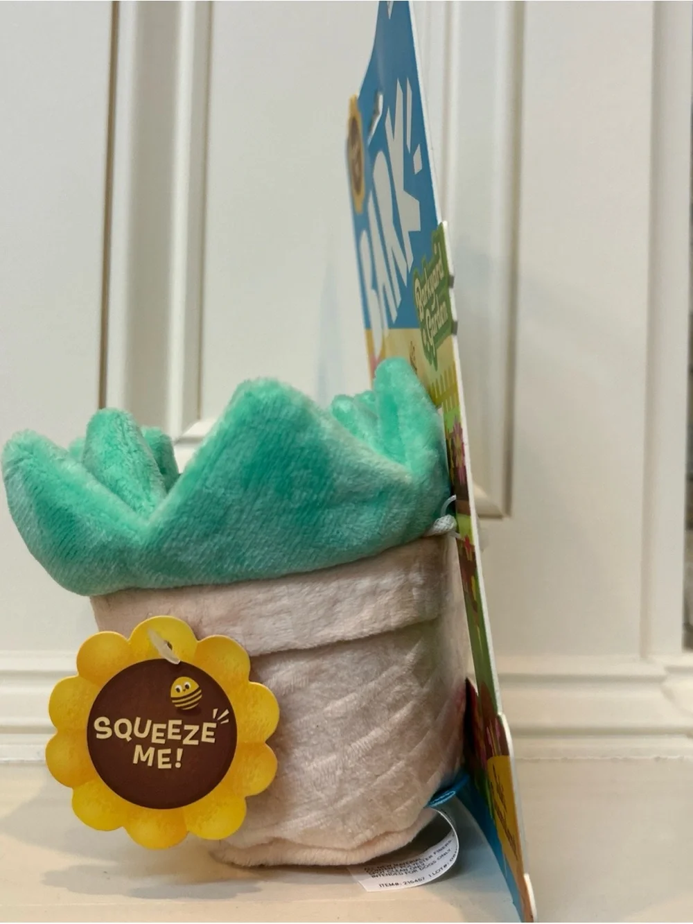 BARK Plush Succulent Dog Toy in Mint Green and Cream